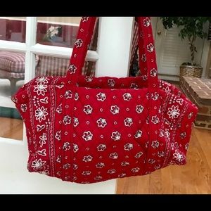 Vera Bradley Large Duffle Red Paisley